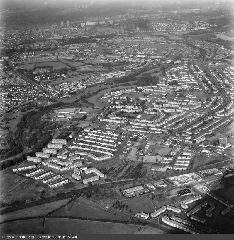 Priesthill and Nitshill general view, 1991, Canmore / Historic Environment Scotland