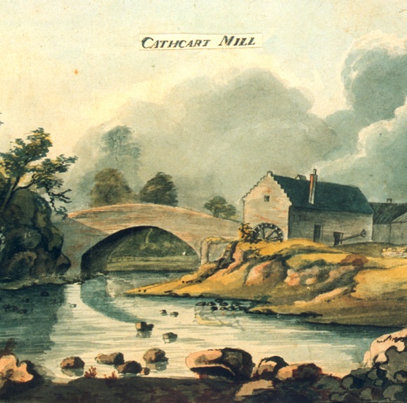 CathcartMillAndTheOldBridge_circa1830_artist_unknown_NTS_580x574