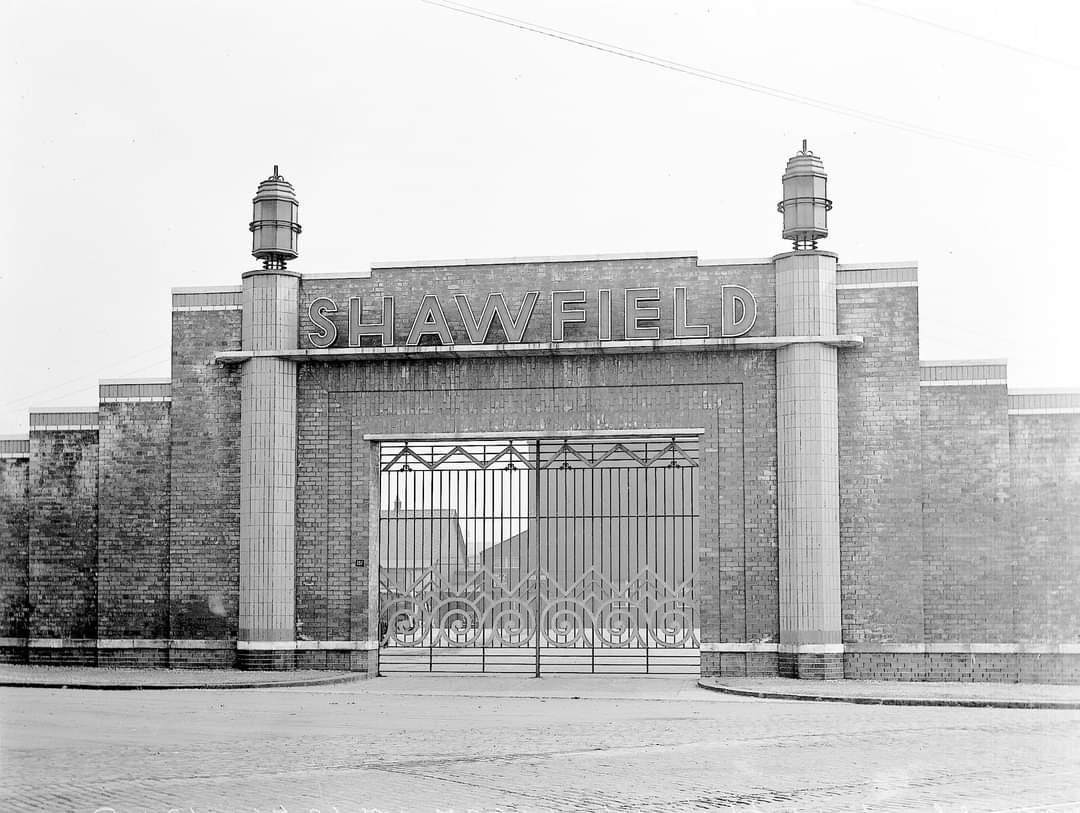 Shawfield Stadium gates. 1937 courtesy of Glasgow City Archives